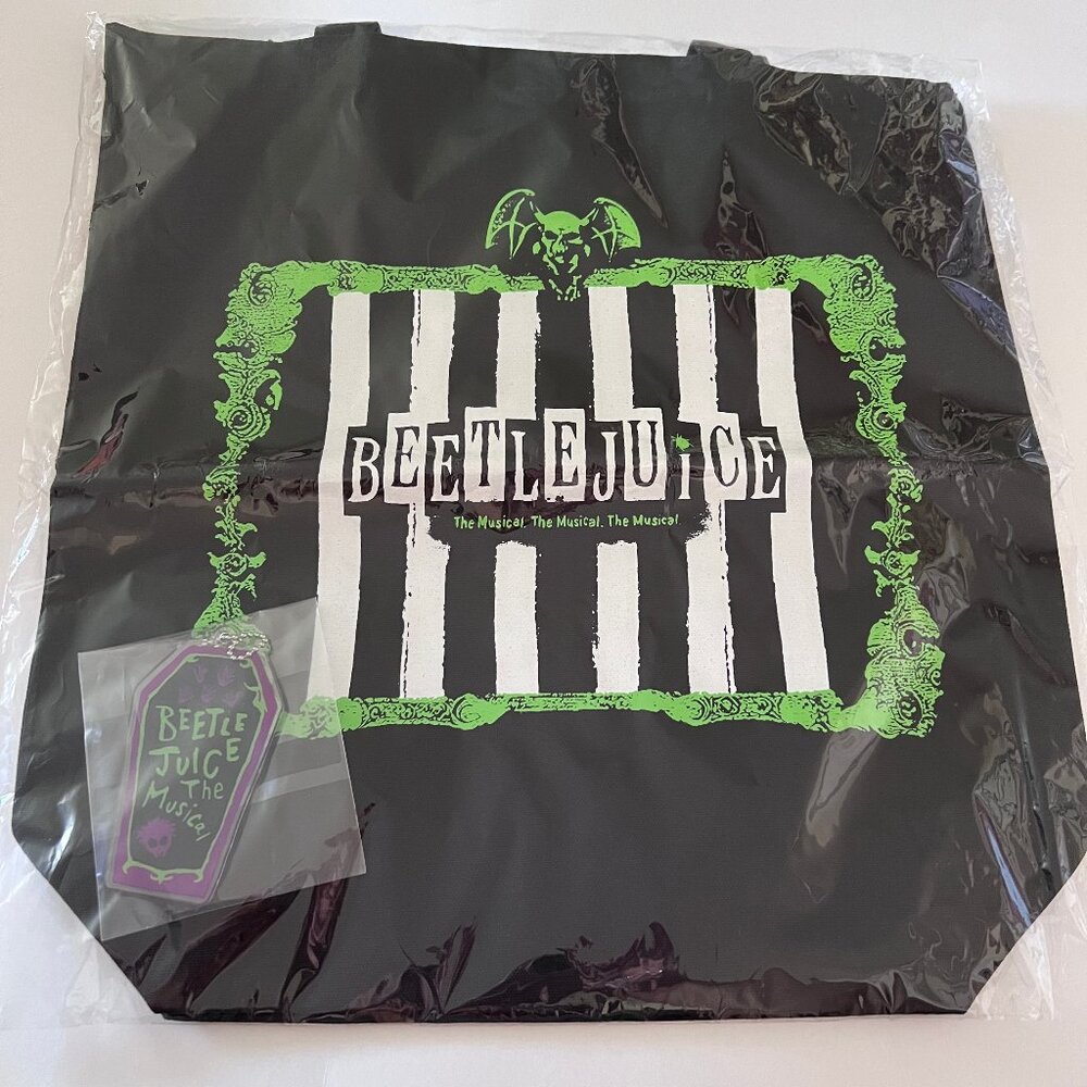 Japan Beetlejuice the Musical Tote Bag & Keychain Charm Set Broadway New
